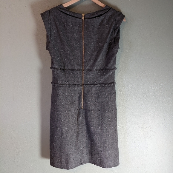 Marc by Marc Jacobs Gray Wool Clip Dot Mini Dress Size 6 - Picture 4 of 9